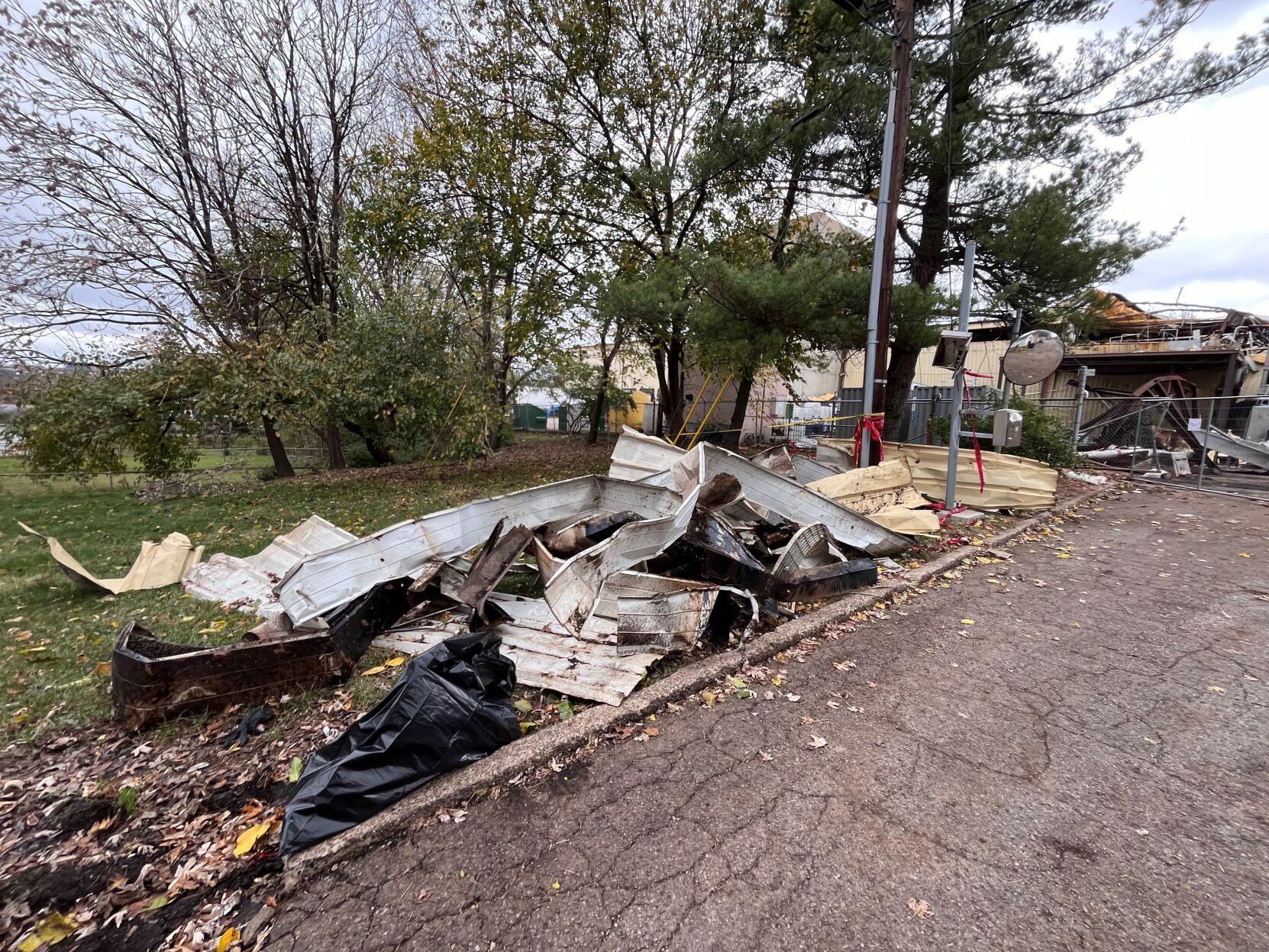 Debris outside Givaudan Sense Colour 11-21-24